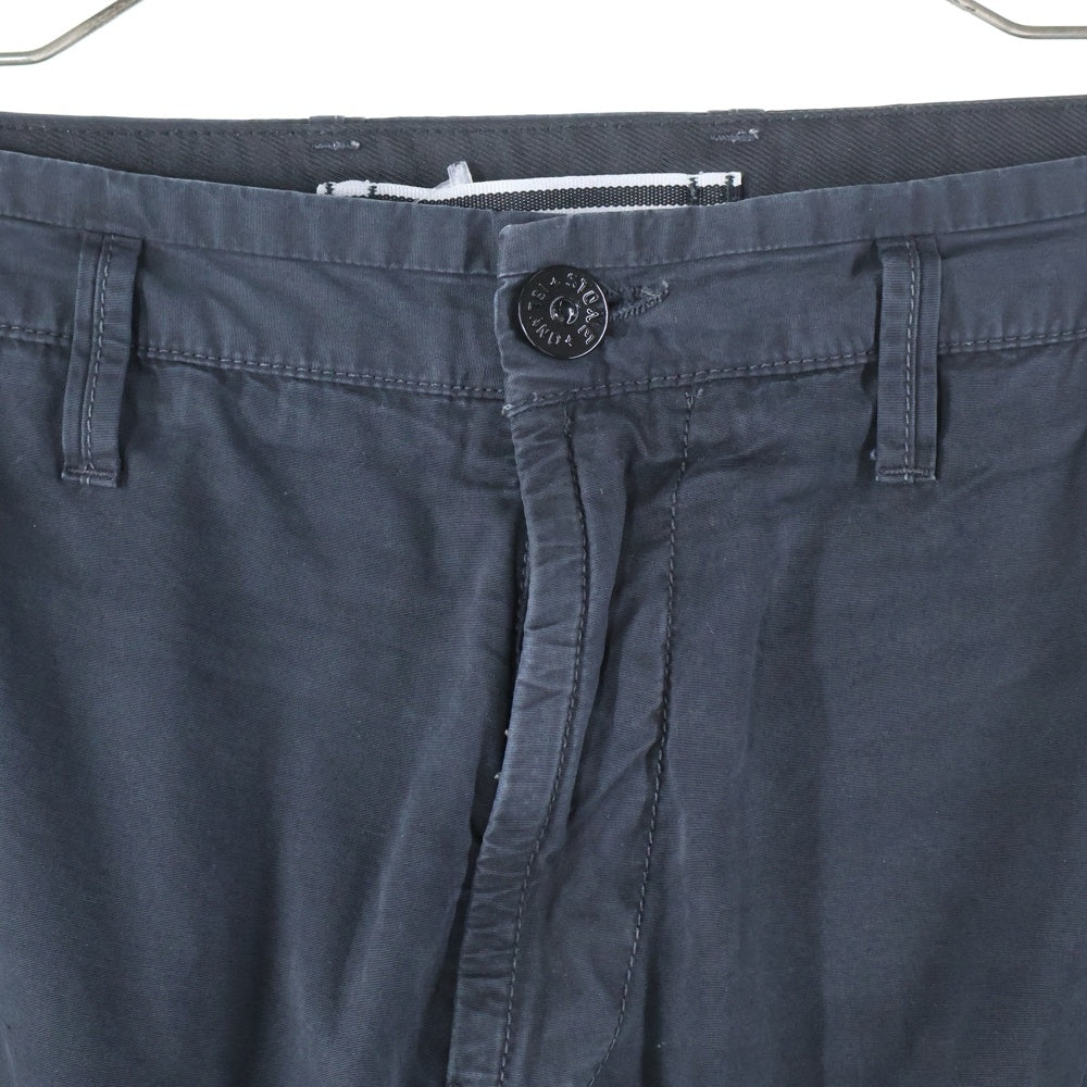 STONE ISLAND(ストーンアイランド) OLD EFFECT CARGO PANTS ロゴワッペン ウォッシュド加工 カーゴパンツ ブラック 7015318WA