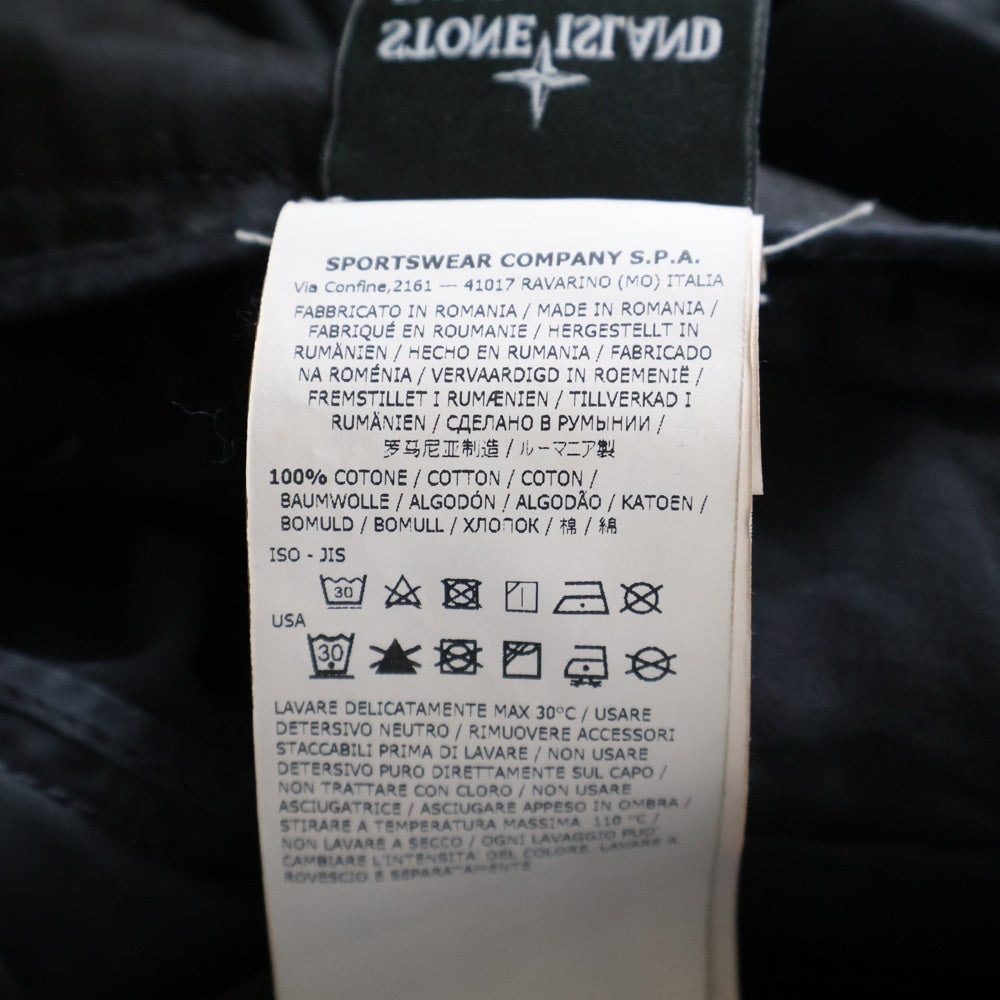 STONE ISLAND(ストーンアイランド) OLD EFFECT CARGO PANTS ロゴワッペン ウォッシュド加工 カーゴパンツ ブラック 7015318WA
