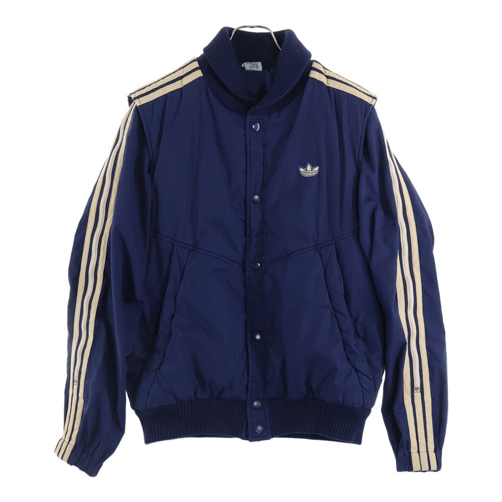 オリジナルadidas ストライプウィンドブレーカー 青　90年代 adidas - adidas アディダス メンズ ウィンドブレーカー L