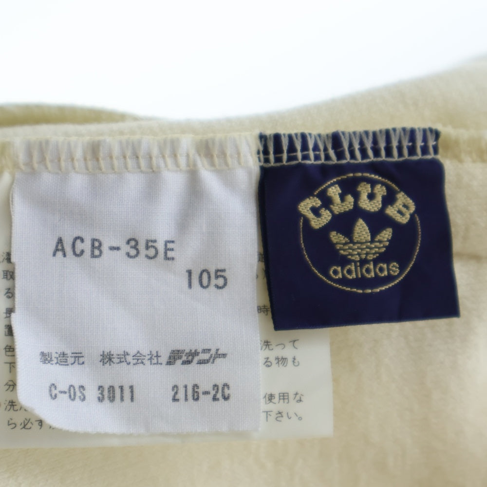 adidas(アディダス) 70-80S VINTAGE CLUB adidasタグ デサント社製 パイル地 サイドライン トラックパンツ アイボリー/ネイビー ACB-35E
