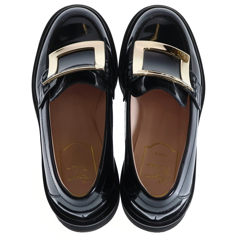 Roger Vivier(ロジェヴィヴィエ) LEISURE METAL BUCKLE レジャー メタルバックス レザーローファー ブラック レディース