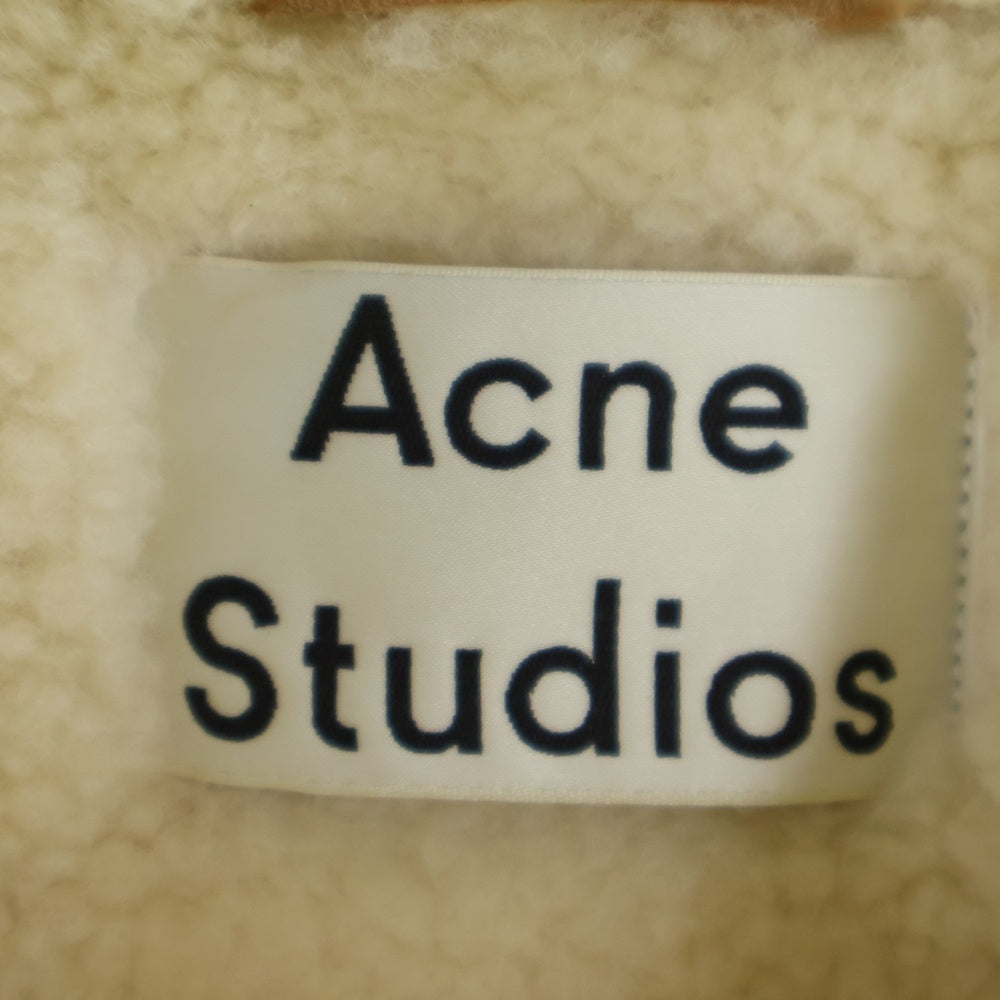 Acne Studios(アクネ ストゥディオズ) Velocite Suede ムートン スエードレザー ライダースジャケット ブラウン
