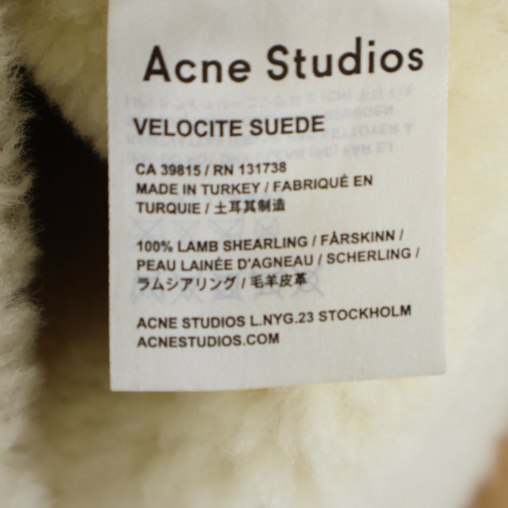 Acne Studios(アクネ ストゥディオズ) Velocite Suede ムートン スエードレザー ライダースジャケット ブラウン