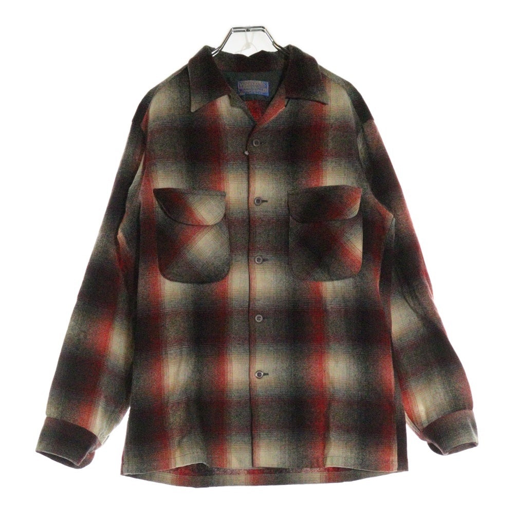 PENDLETON(ペンドルトン) 70S VINTAGE タータンチェック ウール ヴィンテージ 長袖シャツ レッド
