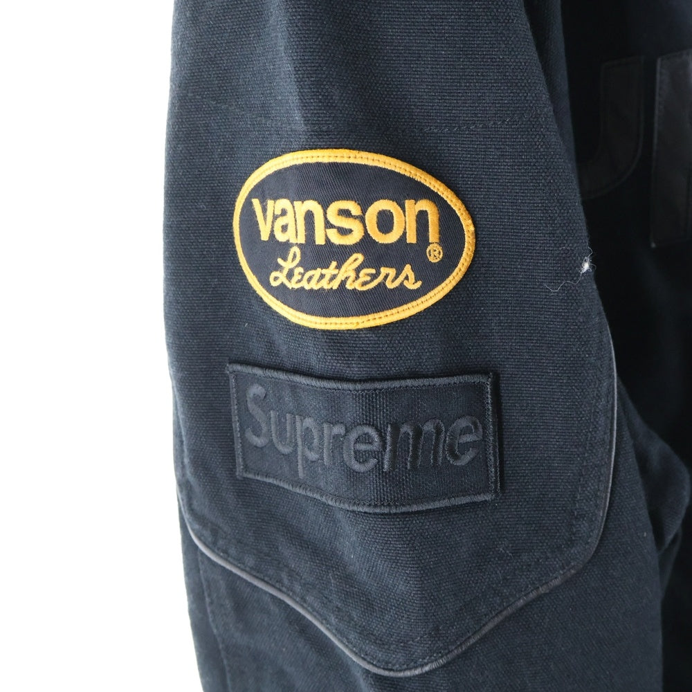 SUPREME(シュプリーム) 25SS ×Vanson Leathers Cordura Cotton Jacket バンソン レザー コーデュラ コットン ジャケット ブラック
