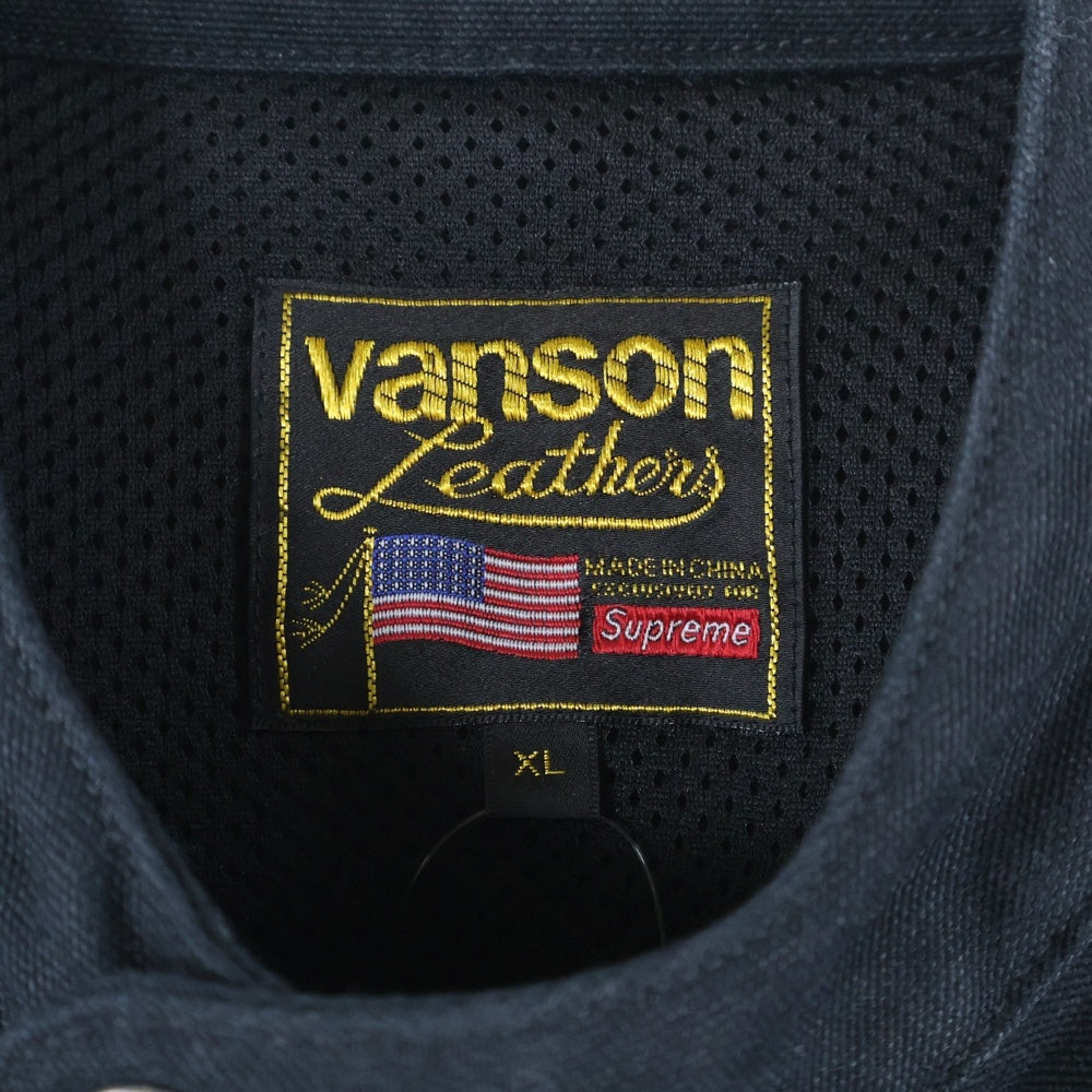 SUPREME(シュプリーム) 25SS ×Vanson Leathers Cordura Cotton Jacket バンソン レザー コーデュラ コットン ジャケット ブラック