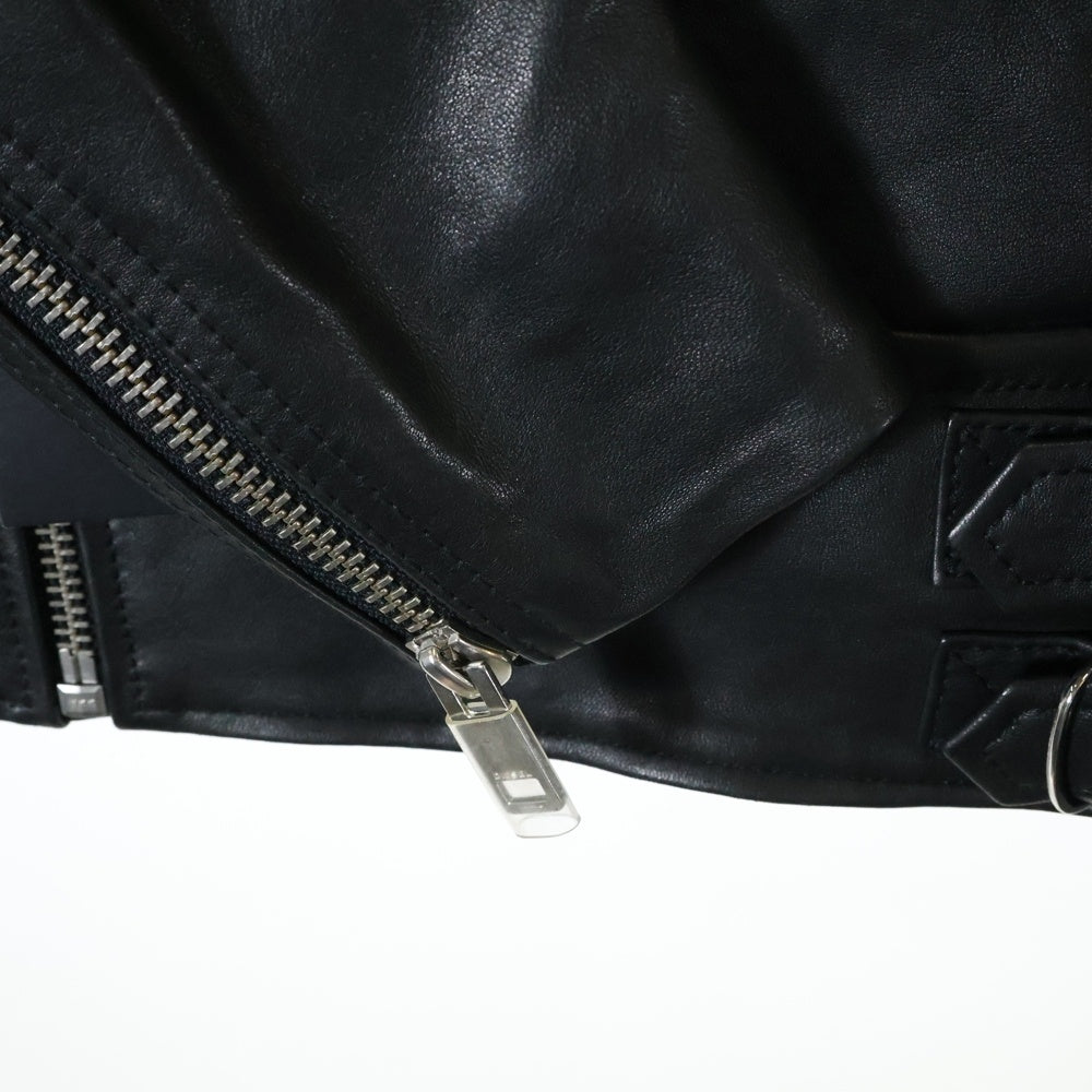 DIESEL(ディーゼル) L-GARRETT JACKET ギャレット シープスキン ダブル ライダースジャケット ブラック A00040