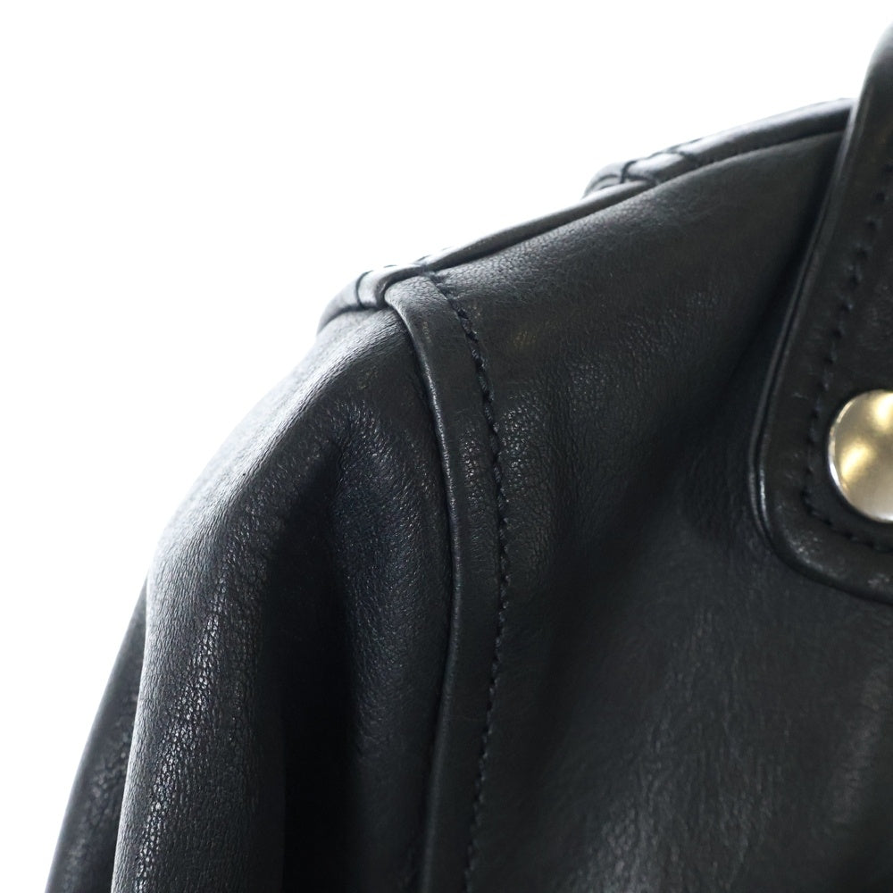 DIESEL(ディーゼル) L-GIBSON-1 JACKET ギブソン シープスキン ダブル ライダースジャケット ブラック 00SIYP
