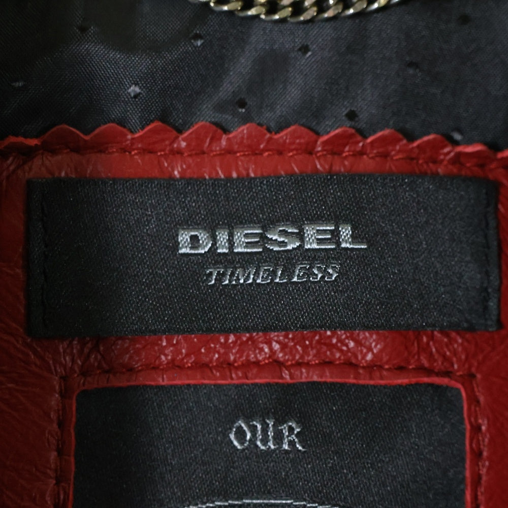 DIESEL(ディーゼル) L-GIBSON-1 JACKET ギブソン シープスキン ダブル ライダースジャケット ブラック 00SIYP