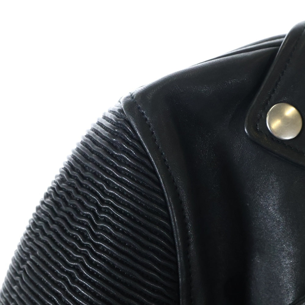 DIESEL(ディーゼル) L-STARKVILLE JACKET スタークビル シープスキン ダブル ライダースジャケット ブラック A01575