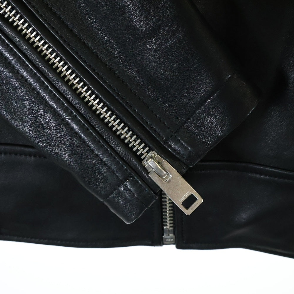 DIESEL(ディーゼル) L-STARKVILLE JACKET スタークビル シープスキン ダブル ライダースジャケット ブラック A01575