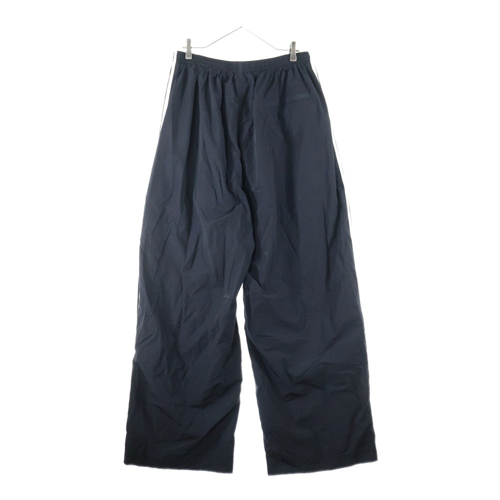 BALENCIAGA(バレンシアガ) 22AW ×ADIDAS BAGGY WIDE TRACK PANT アディダス バギー サイドライン ワイド トラック ナイロンパンツ ブラック 736051 TNQ25