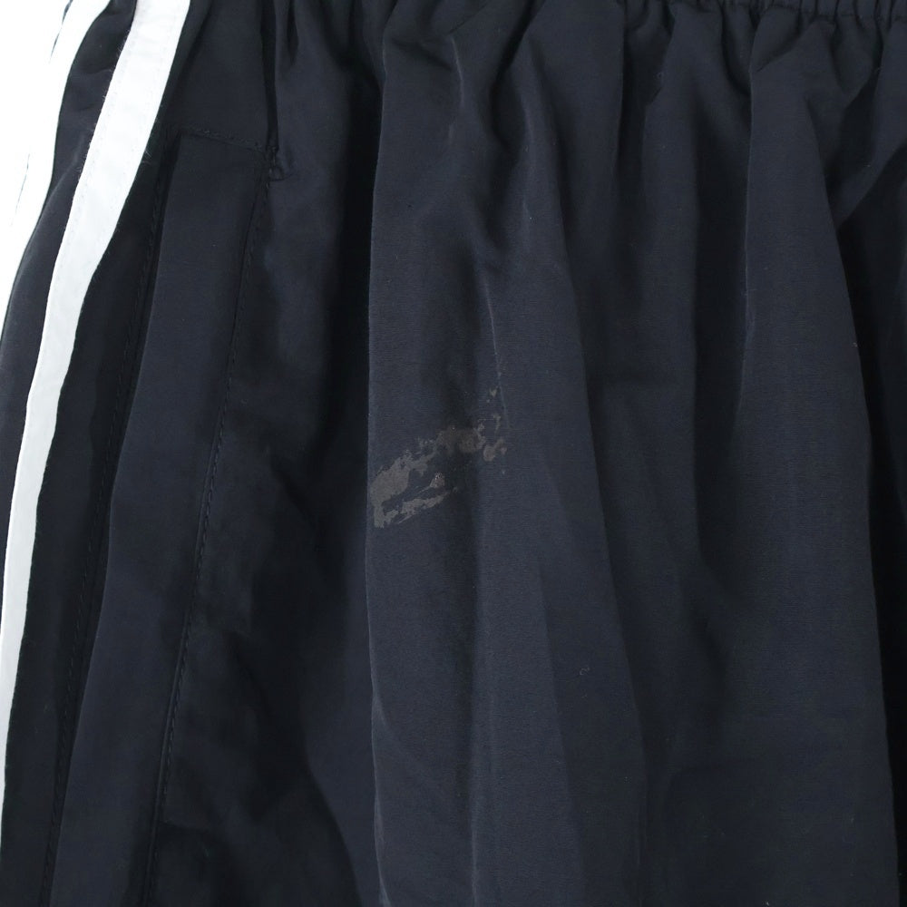 BALENCIAGA(バレンシアガ) 22AW ×ADIDAS BAGGY WIDE TRACK PANT アディダス バギー サイドライン ワイド トラック ナイロンパンツ ブラック 736051 TNQ25