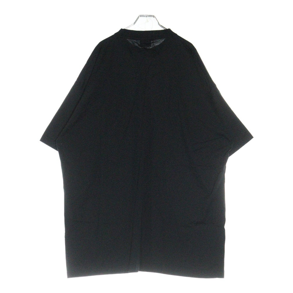 BALENCIAGA(バレンシアガ) オーバーサイズ コットン モックネック カットソー 半袖Tシャツ ブラック 724509 TNVL8