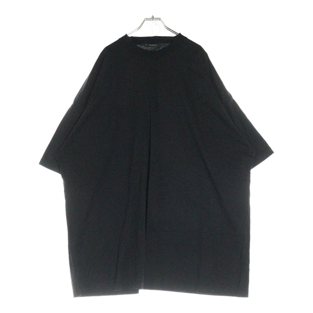 BALENCIAGA(バレンシアガ) オーバーサイズ コットン モックネック カットソー 半袖Tシャツ ブラック 724509 TNVL8