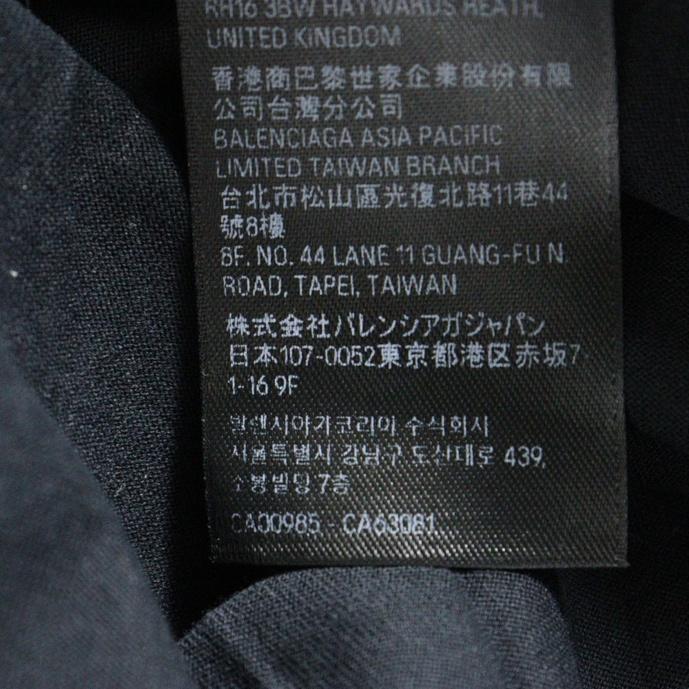 BALENCIAGA(バレンシアガ) オーバーサイズ コットン モックネック カットソー 半袖Tシャツ ブラック 724509 TNVL8