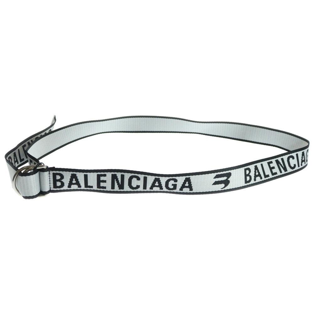 BALENCIAGA(バレンシアガ) D RING BELT Dカン ジャガードロゴ ウェビングテープ ベルト ブラック 40 794485 2AA5W