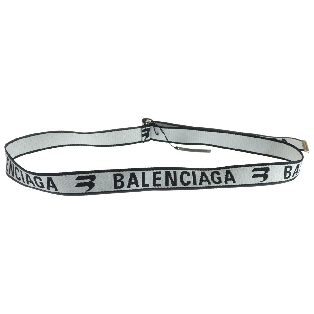BALENCIAGA(バレンシアガ) D RING BELT Dカン ジャガードロゴ ウェビングテープ ベルト ブラック 40 794485 2AA5W