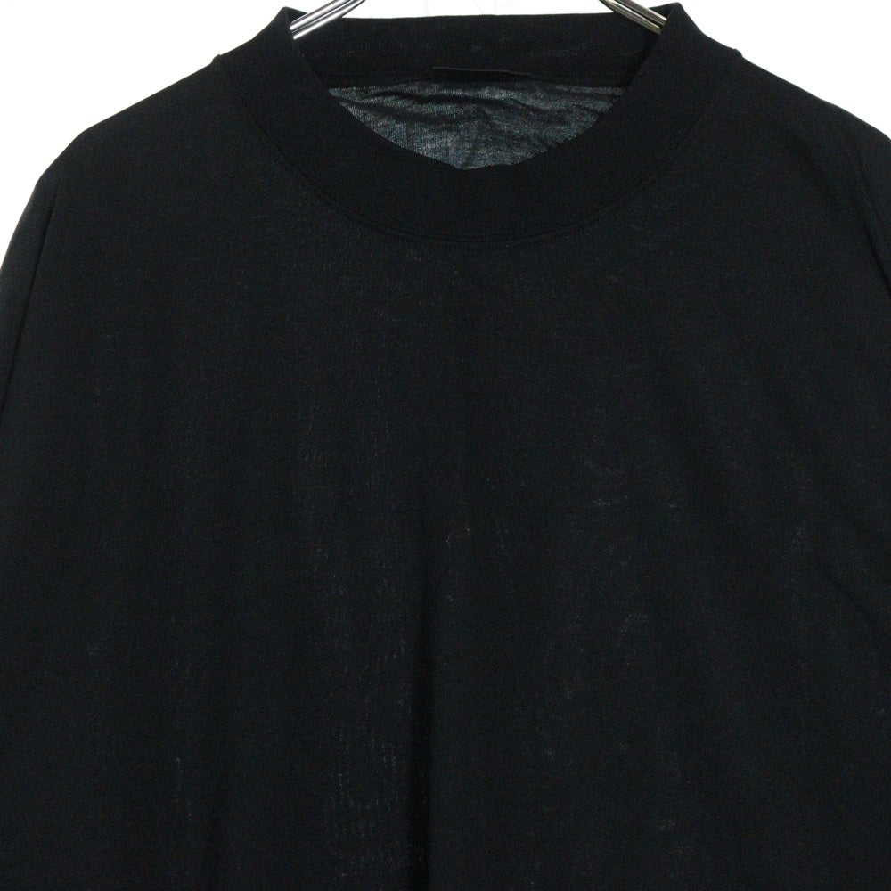 BALENCIAGA(バレンシアガ) オーバーサイズ コットン モックネック カットソー 長袖Tシャツ ブラック 724508 TNVL8