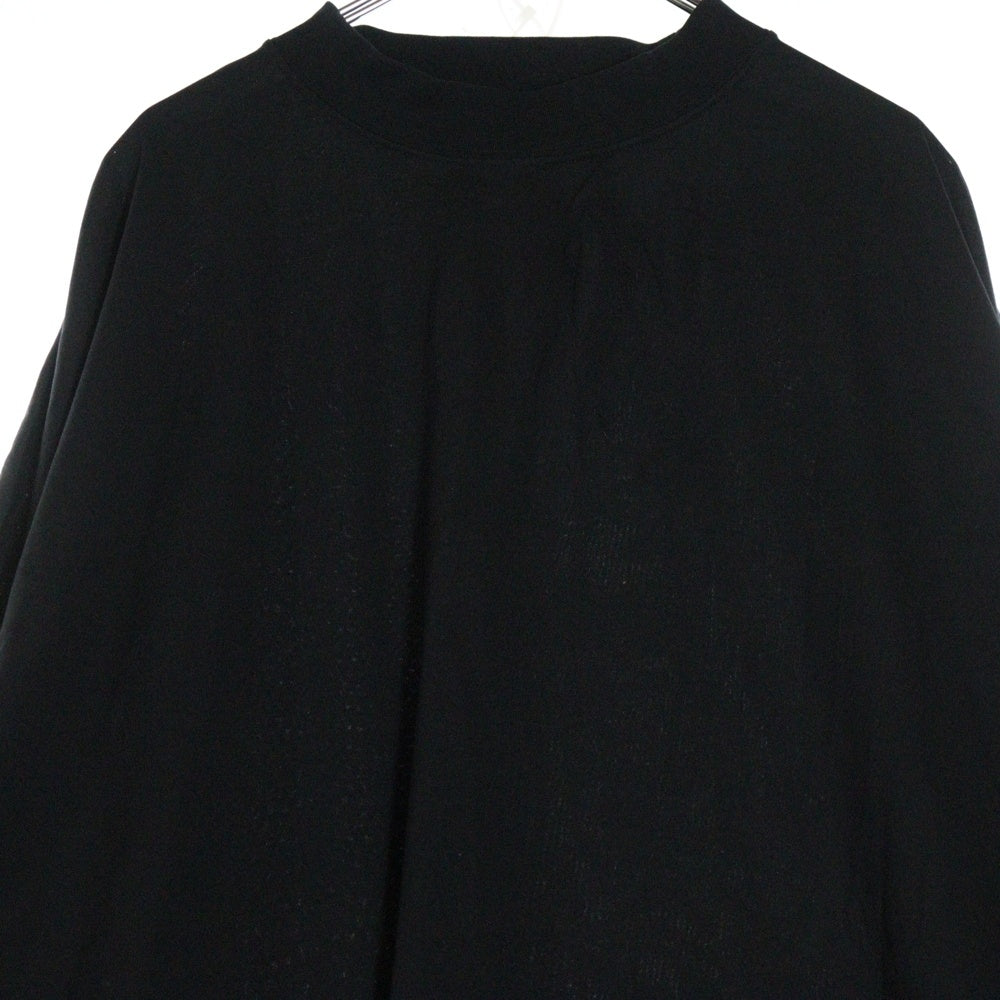 BALENCIAGA(バレンシアガ) オーバーサイズ コットン モックネック カットソー 長袖Tシャツ ブラック 724508 TNVL8