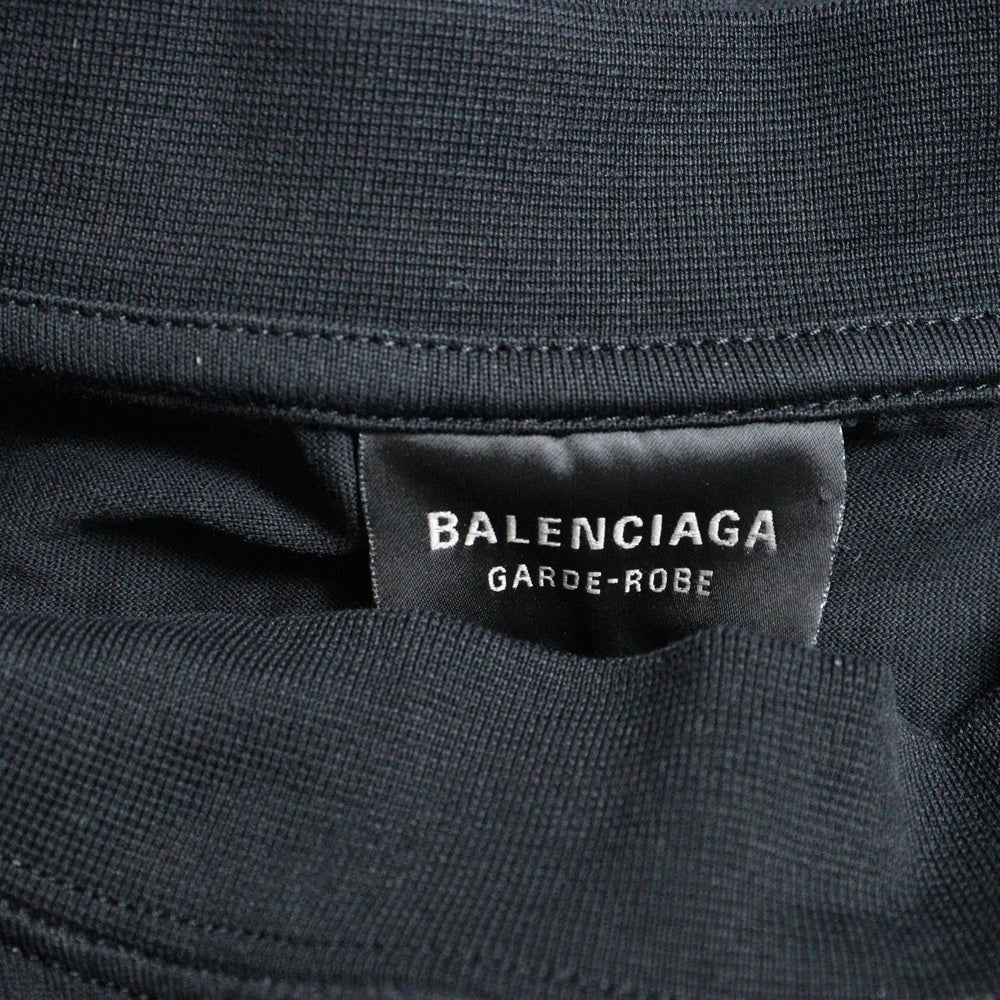 BALENCIAGA(バレンシアガ) オーバーサイズ コットン モックネック カットソー 長袖Tシャツ ブラック 724508 TNVL8