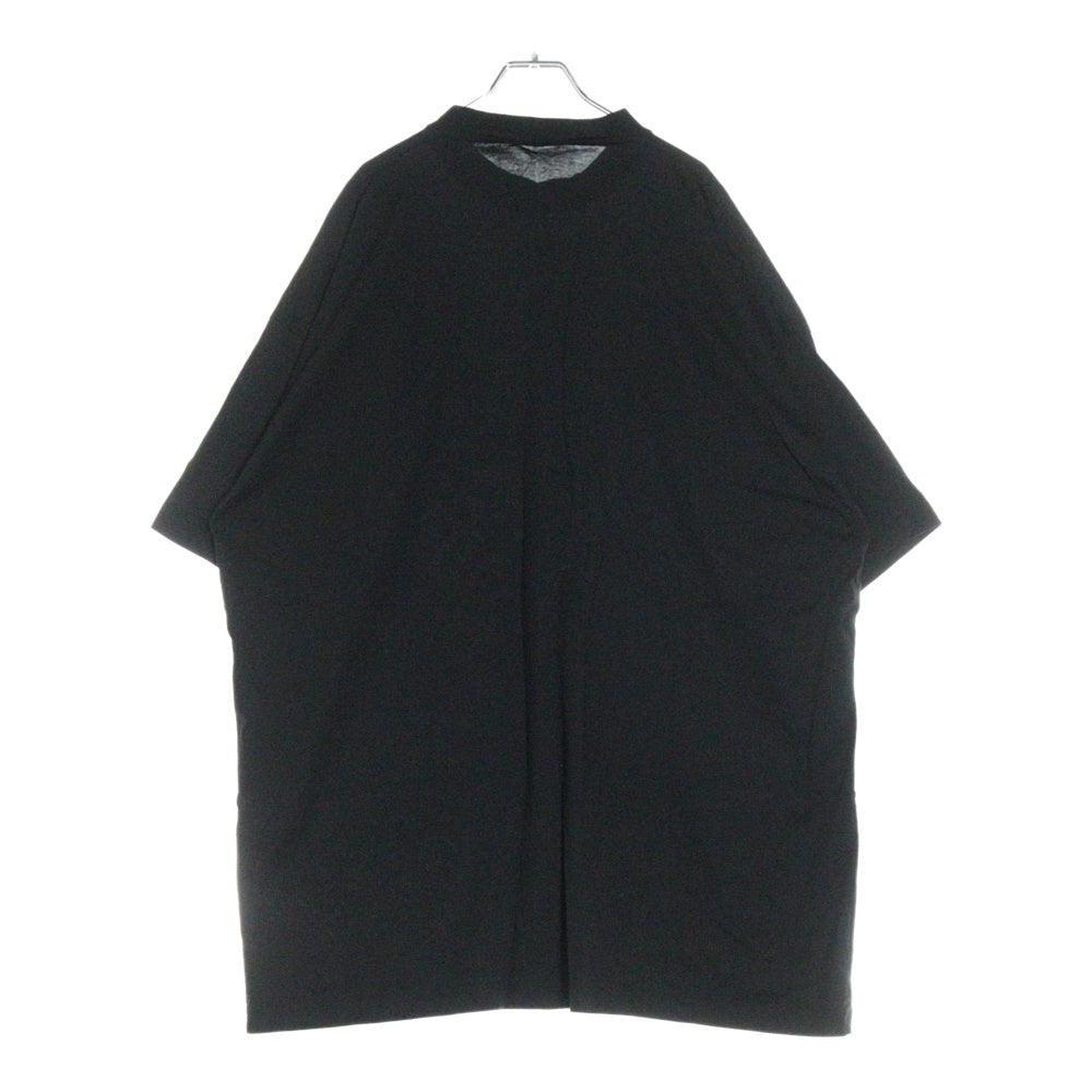 BALENCIAGA(バレンシアガ) オーバーサイズ コットン モックネック カットソー 半袖Tシャツ ブラック 724509 TNVL8