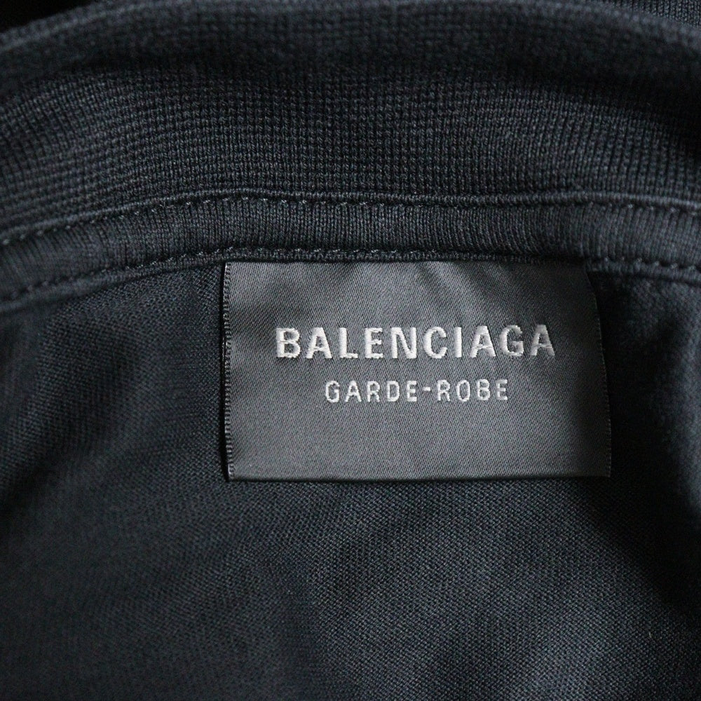 BALENCIAGA(バレンシアガ) オーバーサイズ コットン モックネック カットソー 半袖Tシャツ ブラック 724509 TNVL8