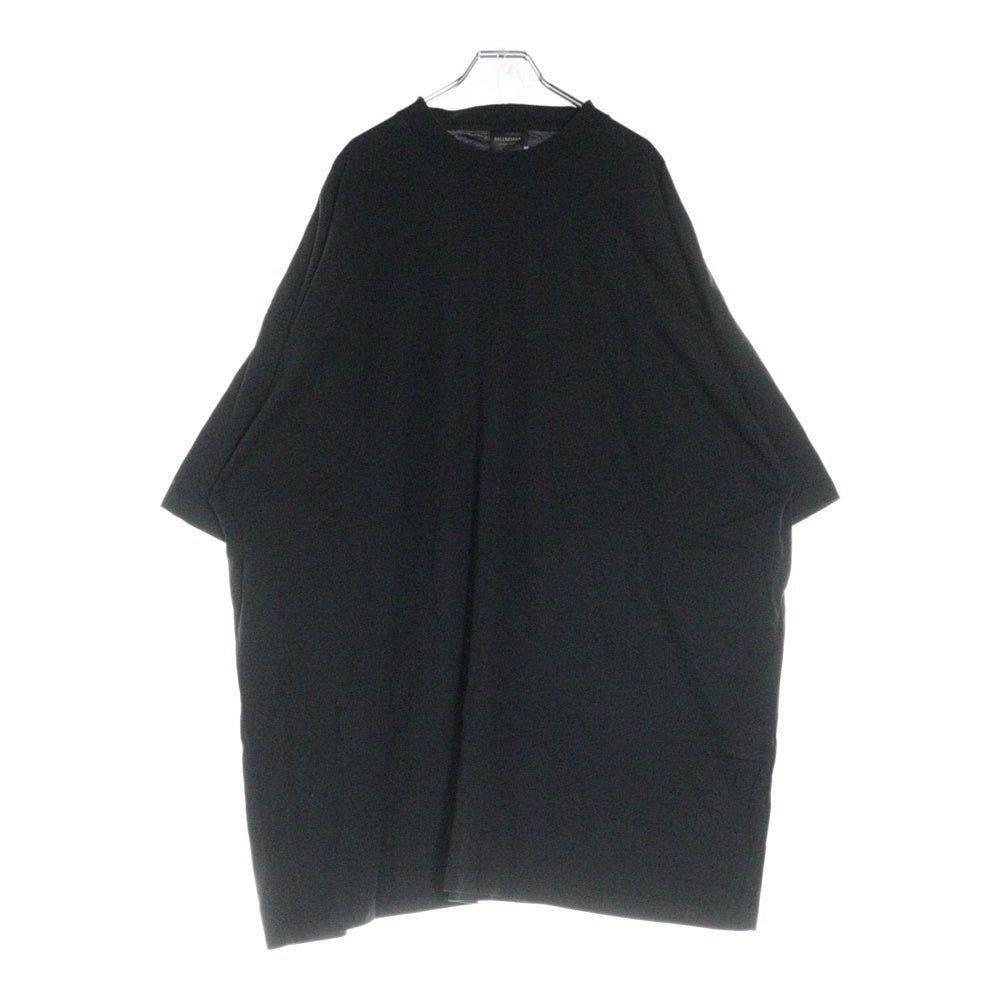BALENCIAGA(バレンシアガ) オーバーサイズ コットン モックネック カットソー 半袖Tシャツ ブラック 724509 TNVL8