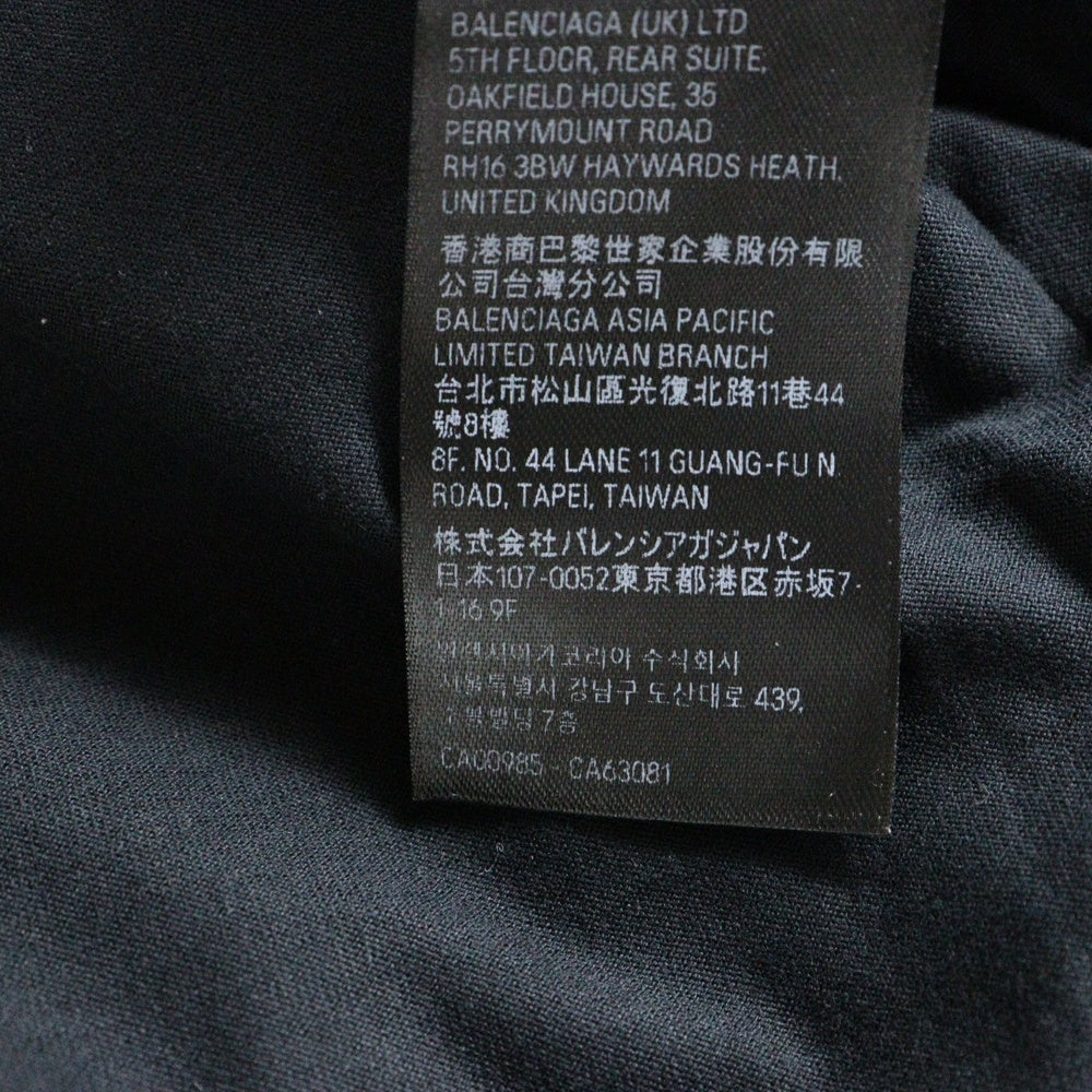 BALENCIAGA(バレンシアガ) オーバーサイズ コットン モックネック カットソー 半袖Tシャツ ブラック 724509 TNVL8