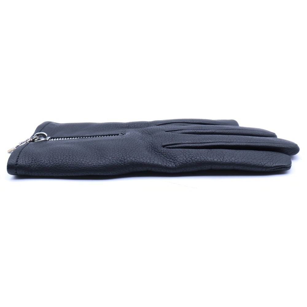 CHROME HEARTS(クロムハーツ) DGR ZIP GROVE ダガージップ レザーグローブ ブラック