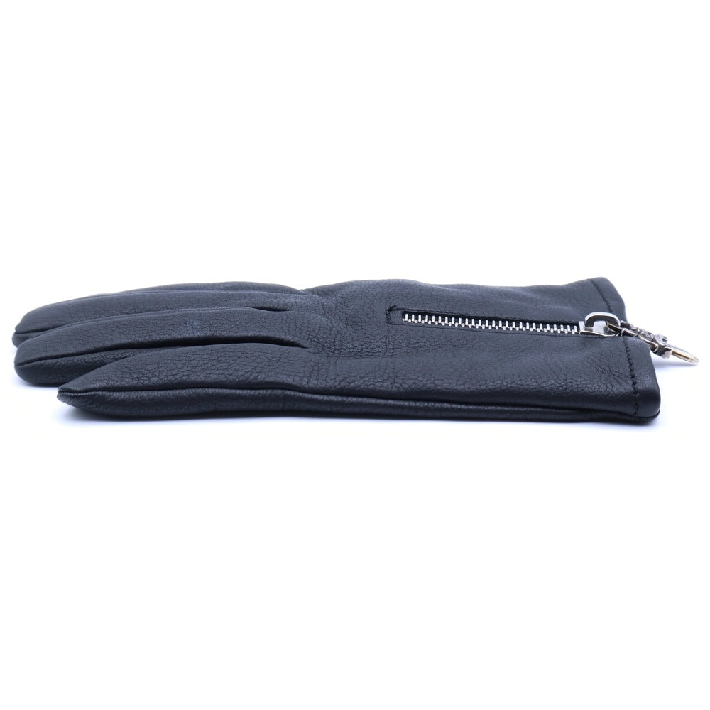 CHROME HEARTS(クロムハーツ) DGR ZIP GROVE ダガージップ レザーグローブ ブラック