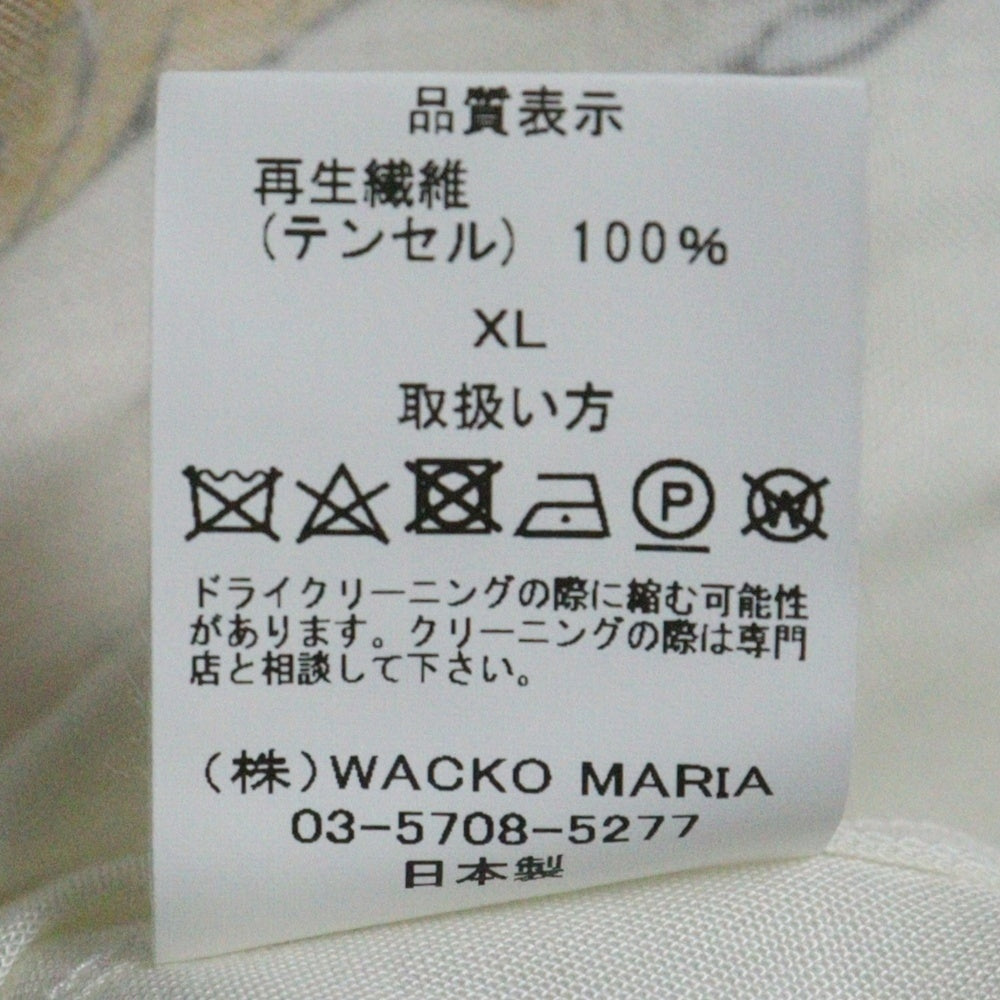 WACKO MARIA(ワコマリア) 25SS TIM LEHI HAWAIIAN SHIRT (TYPE-7) ティム リーハイ ハワイアン テンセル オープンカラー 半袖 シャツ ホワイト 25SS-WMS-HI07