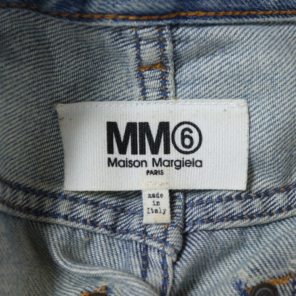 MM6 Maison Margiela(エムエムシックスメゾンマルジェラ) 19SS AIDS PRINT DENIM TROUSER エイズプリント デニムトラウザー パンツ インディゴ S62LB0014 S30460