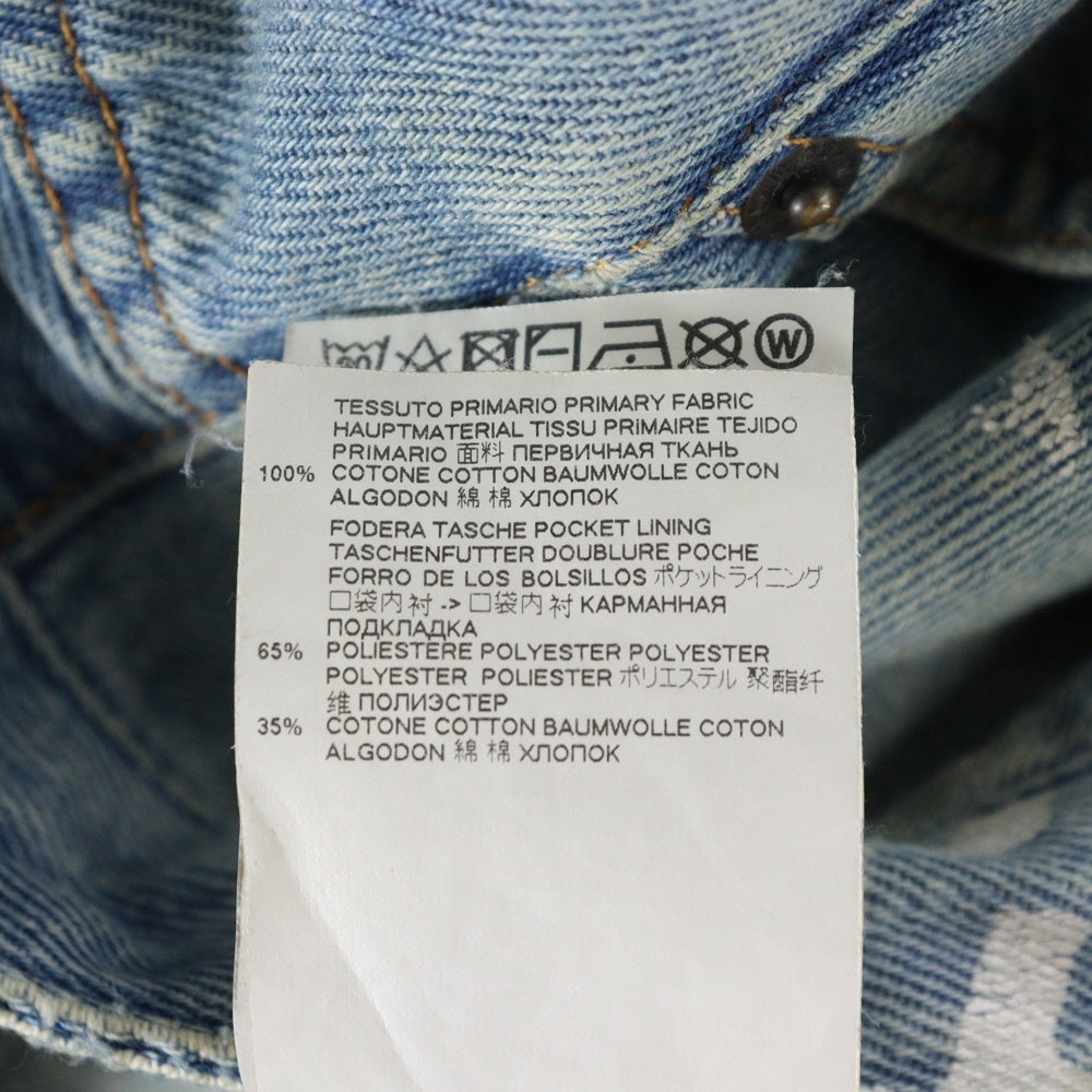 MM6 Maison Margiela(エムエムシックスメゾンマルジェラ) 19SS AIDS PRINT DENIM TROUSER エイズプリント デニムトラウザー パンツ インディゴ S62LB0014 S30460