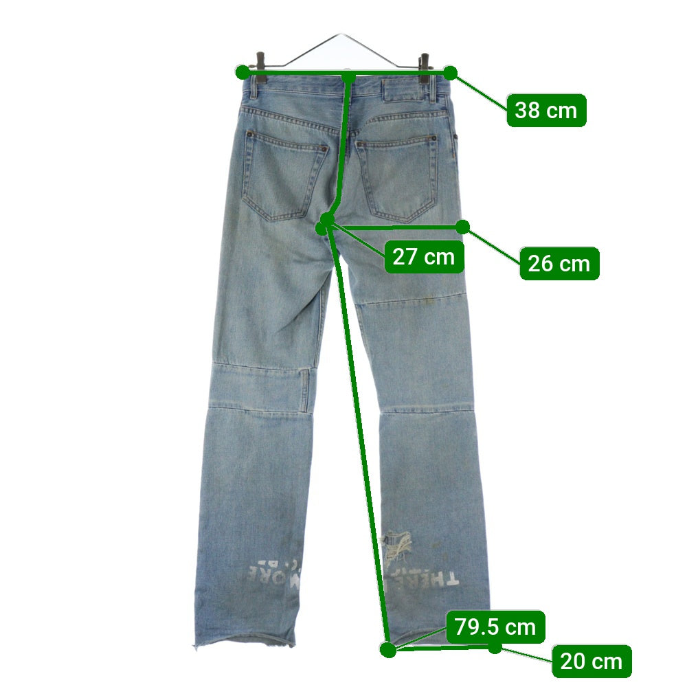 MM6 Maison Margiela(エムエムシックスメゾンマルジェラ) 19SS AIDS PRINT DENIM TROUSER エイズプリント デニムトラウザー パンツ インディゴ S62LB0014 S30460