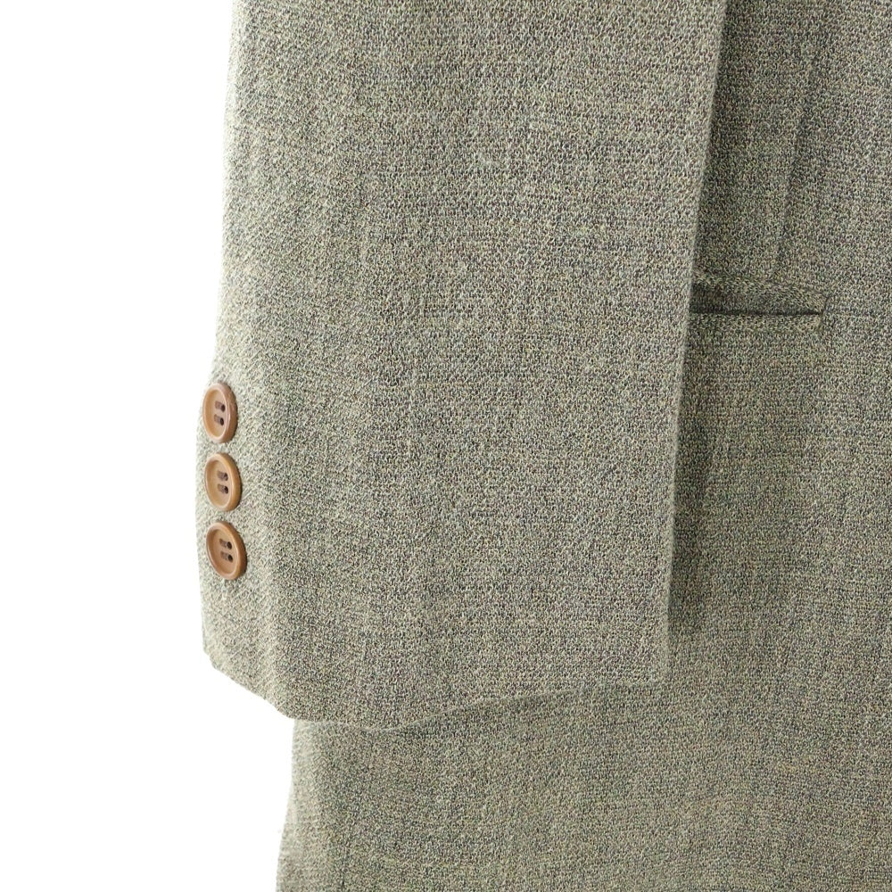 GIORGIO ARMANI(ジョルジオアルマーニ) イタリア製 ウール混 セットアップ ダブルテーラードジャケット テーパードパンツ カーキ