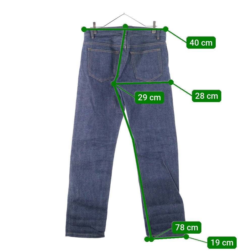 A.P.C(アーペーセー) 5ポケット ボタンフライ コットン ストレート デニムパンツ インディゴ