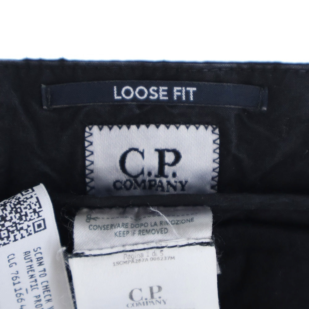 C.P. Company(シーピーカンパニー) 23AW BA-TIC LOOSE UTILITY PANTS バチックルーズ ゴーグル ユーティリティパンツ ブラック 15CMPA267A