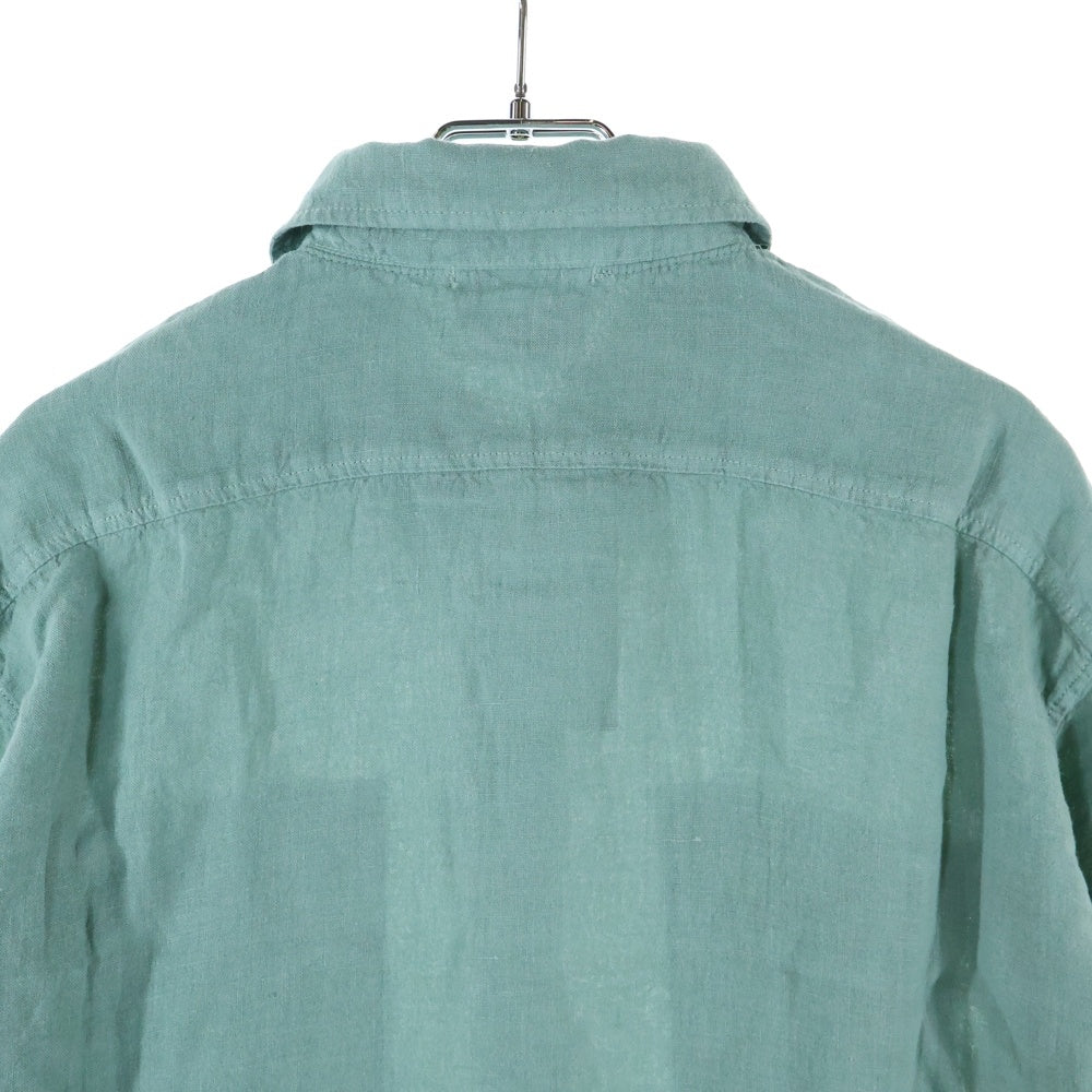 C.P. Company(シーピーカンパニー) 24SS LINEN POCKET SHIRT リネンポケット ゴーグル 長袖シャツ グリーン 16CMSH301A