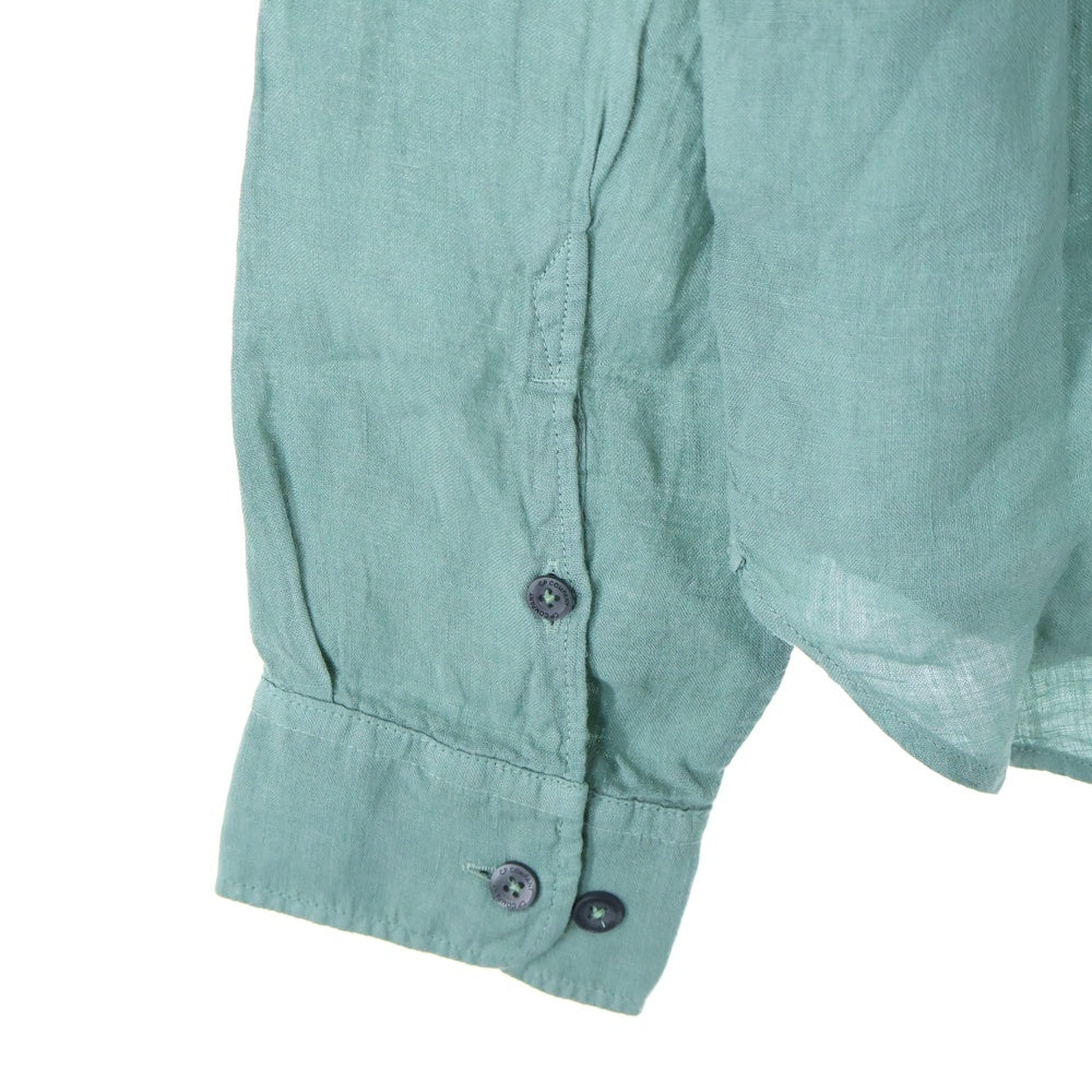 C.P. Company(シーピーカンパニー) 24SS LINEN POCKET SHIRT リネンポケット ゴーグル 長袖シャツ グリーン 16CMSH301A