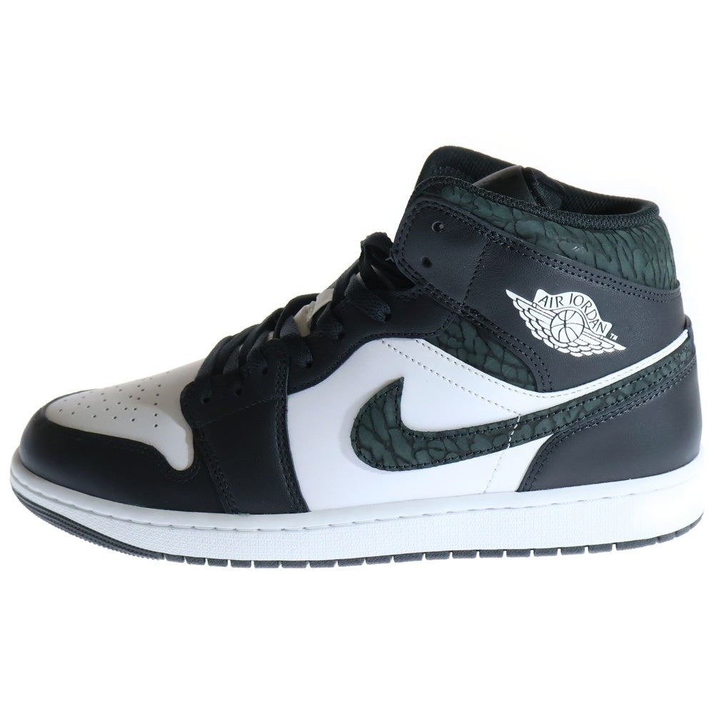 NIKE(ナイキ) AIR JORDAN 1 MID Panda Elephant/Safari エアジョーダン 1 パンダ サファリ ミッドカットスニーカー ブラック/ホワイト US12/30cm FB9911-001