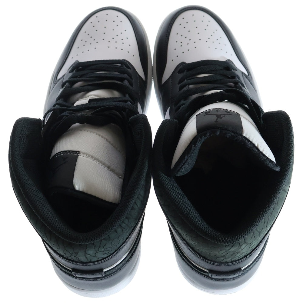 NIKE(ナイキ) AIR JORDAN 1 MID Panda Elephant/Safari エアジョーダン 1 パンダ サファリ ミッドカットスニーカー ブラック/ホワイト US12/30cm FB9911-001
