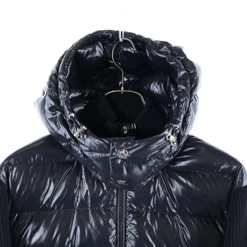MONCLER(モンクレール) 19AW MAGLIONE TORICOT CARDIGAN マグリオントリコットカーディガン ニット切替 フーデット ダウンジャケット ブラック E20919416200 9699Z