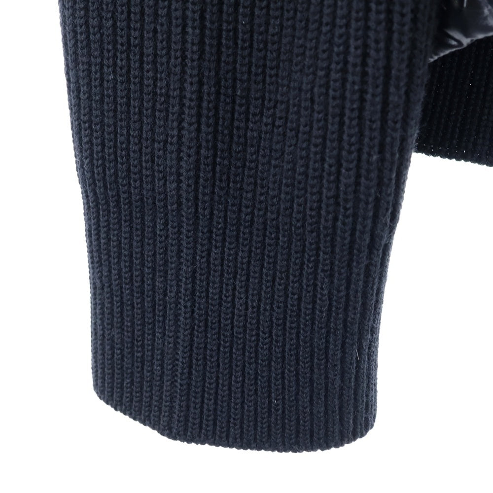 MONCLER(モンクレール) 19AW MAGLIONE TORICOT CARDIGAN マグリオントリコットカーディガン ニット切替 フーデット ダウンジャケット ブラック E20919416200 9699Z