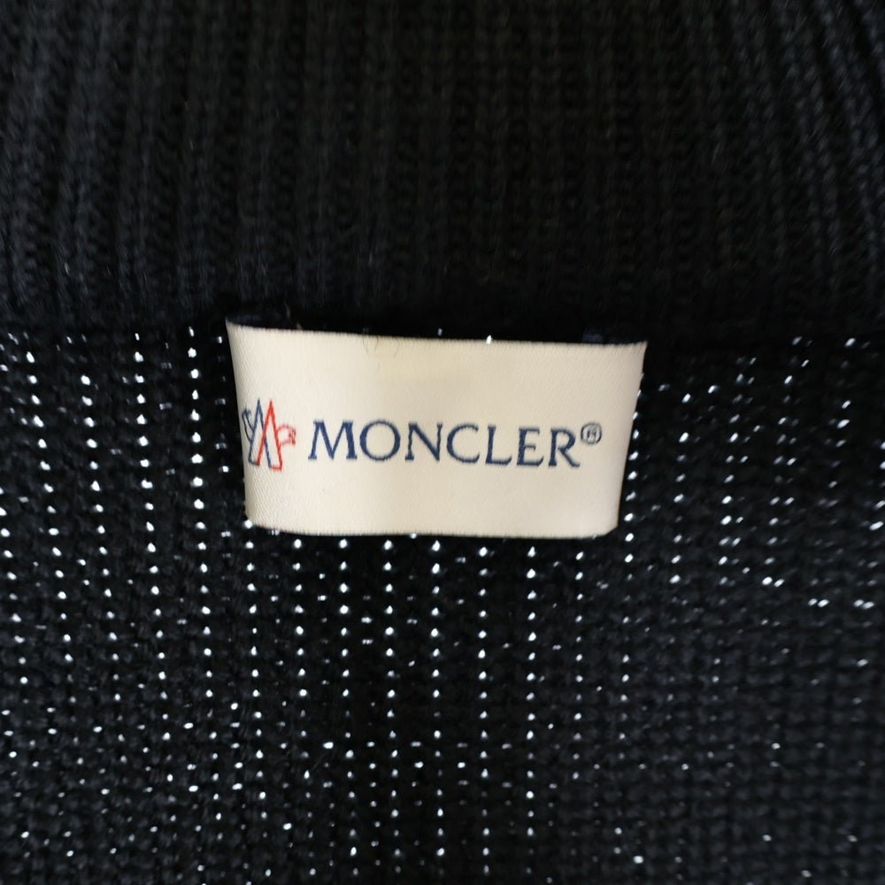 MONCLER(モンクレール) 19AW MAGLIONE TORICOT CARDIGAN マグリオントリコットカーディガン ニット切替 フーデット ダウンジャケット ブラック E20919416200 9699Z
