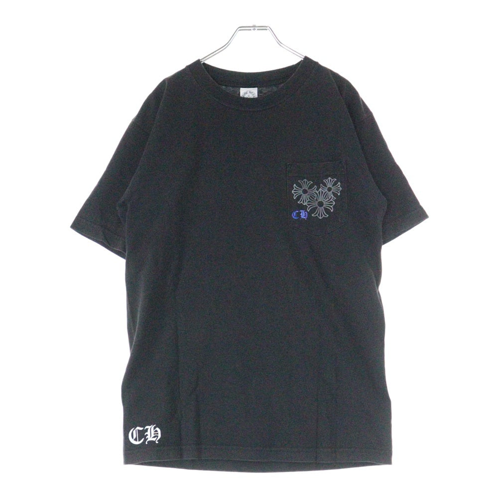CHROME HEARTS(クロムハーツ) サークル CHプラス 両面プリント クルーネック カットソー 半袖Tシャツ ブラック