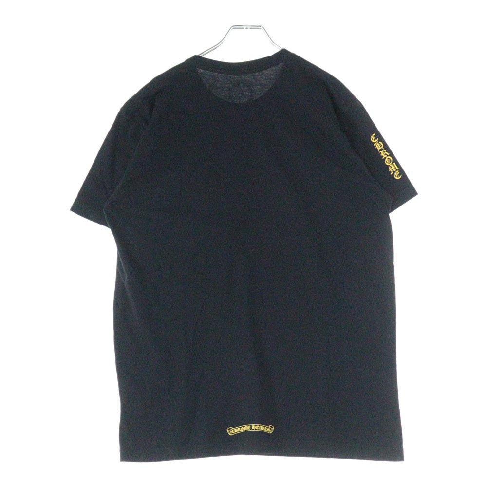 CHROME HEARTS(クロムハーツ) VINE DGR LS TEE ヴァインダガー ポケット クルーネック半袖Tシャツ カットソー ブラック/イエロー