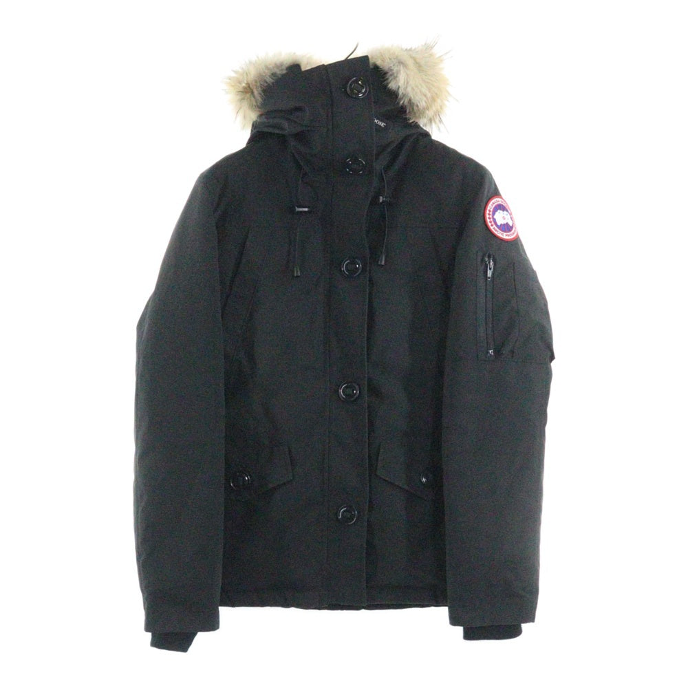 CANADA GOOSE(カナダグース) Montebello Parka Fusion Fit Heritage モンテベロ ジップアップ フーデット ダウンジャケット ブラック レディース 2530LA