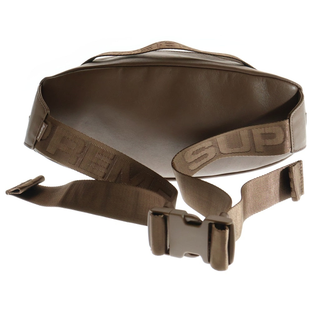 SUPREME(シュプリーム) 24AW Leather Waist Bag レザー ウエストバッグ クロスボディ ショルダーバッグ ブラウン