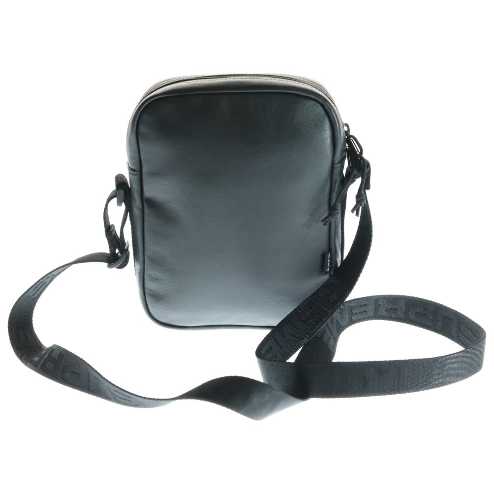 SUPREME(シュプリーム) 24AW Leather Shoulder Bag レザーショルダーバッグ ブラック